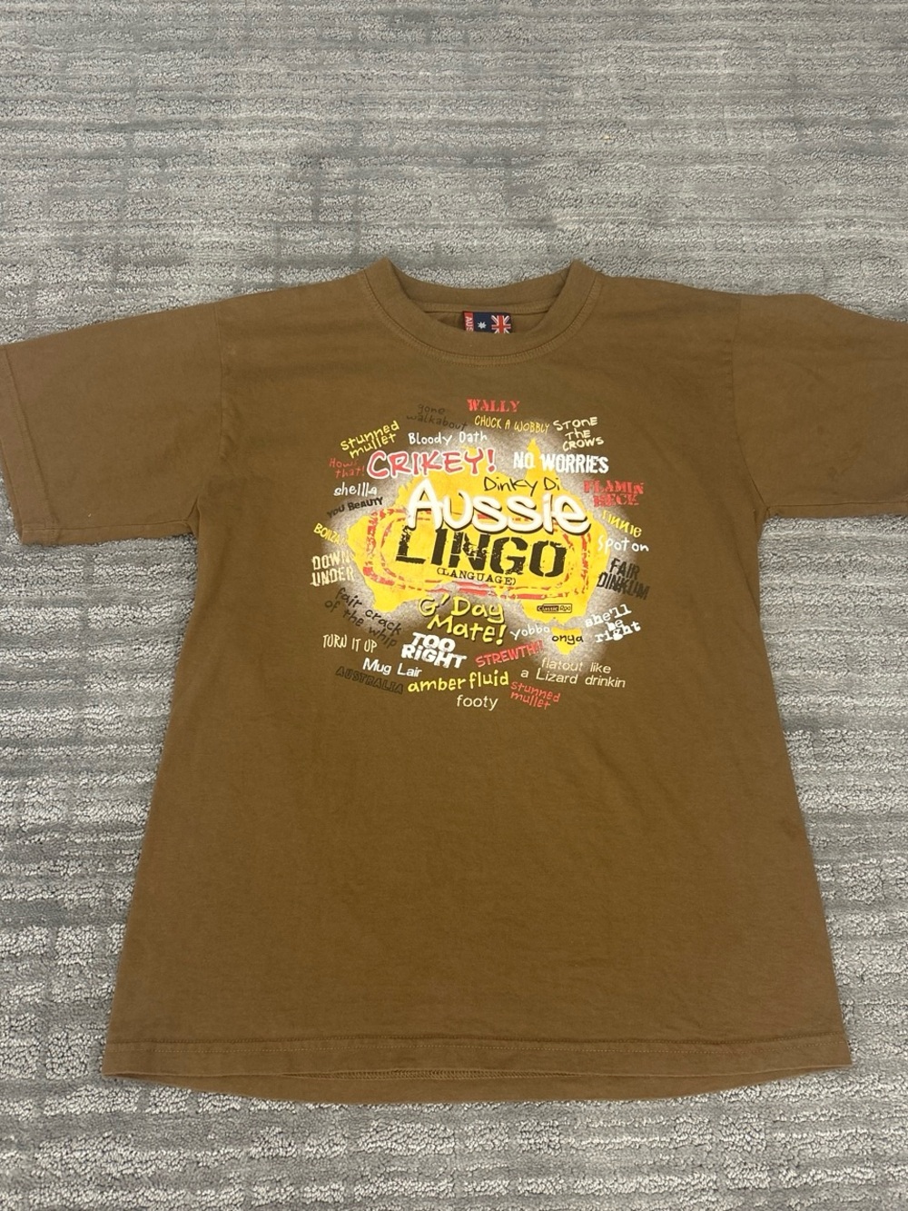 Aussie Lingo Graphic Tee - Brown